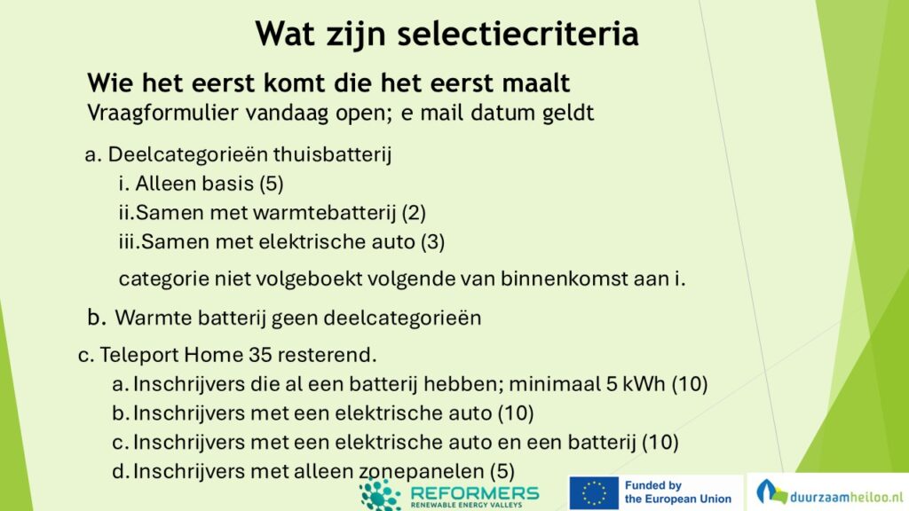 selectiecriteria